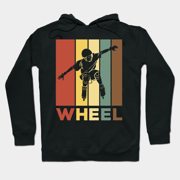 Vintage Rollerblades Gift Roller Skating Hoodie by GrafiqueDynasty